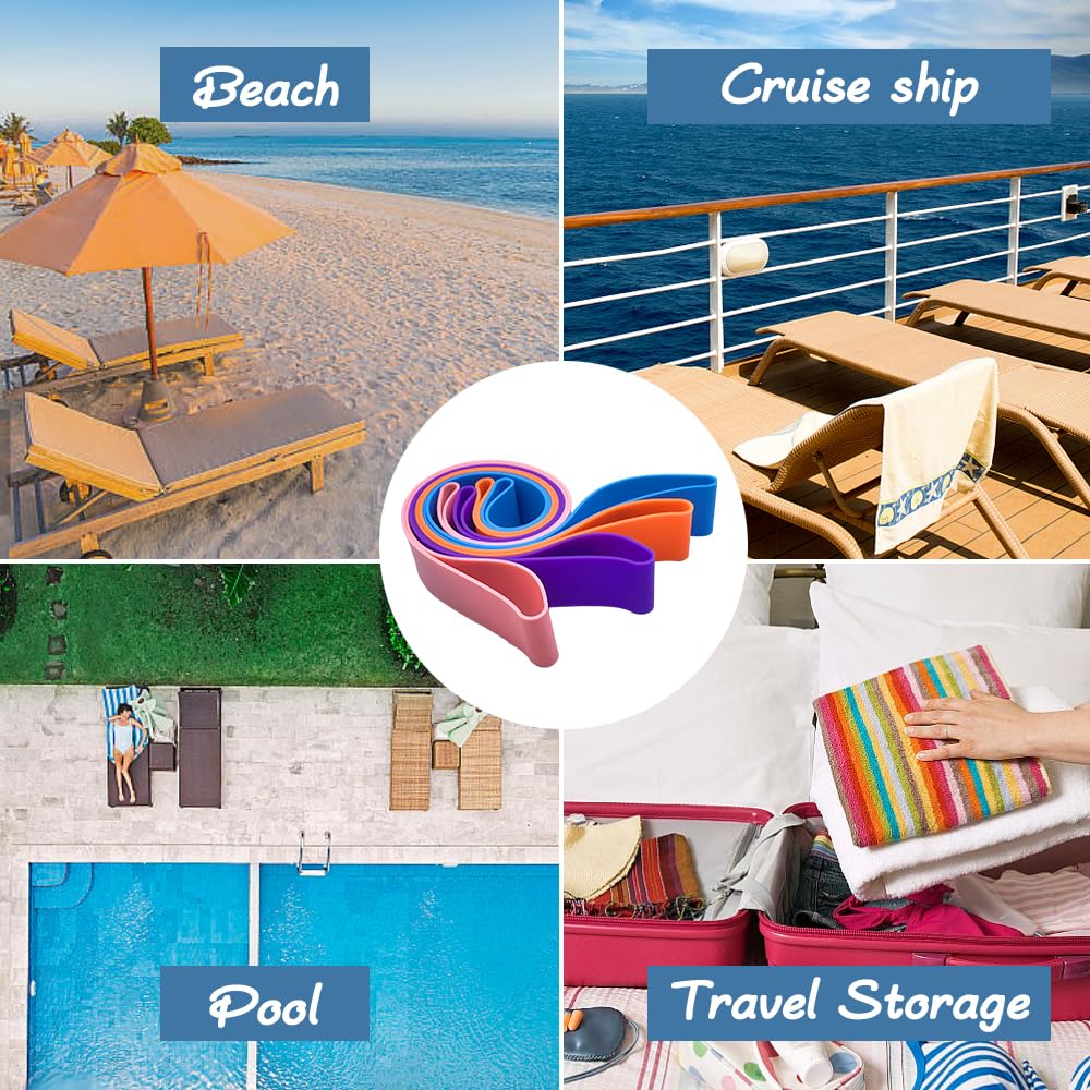 TAKONE Handtuchklammern & Bänder - 10-teiliges Set Für Strandliegen & Pool