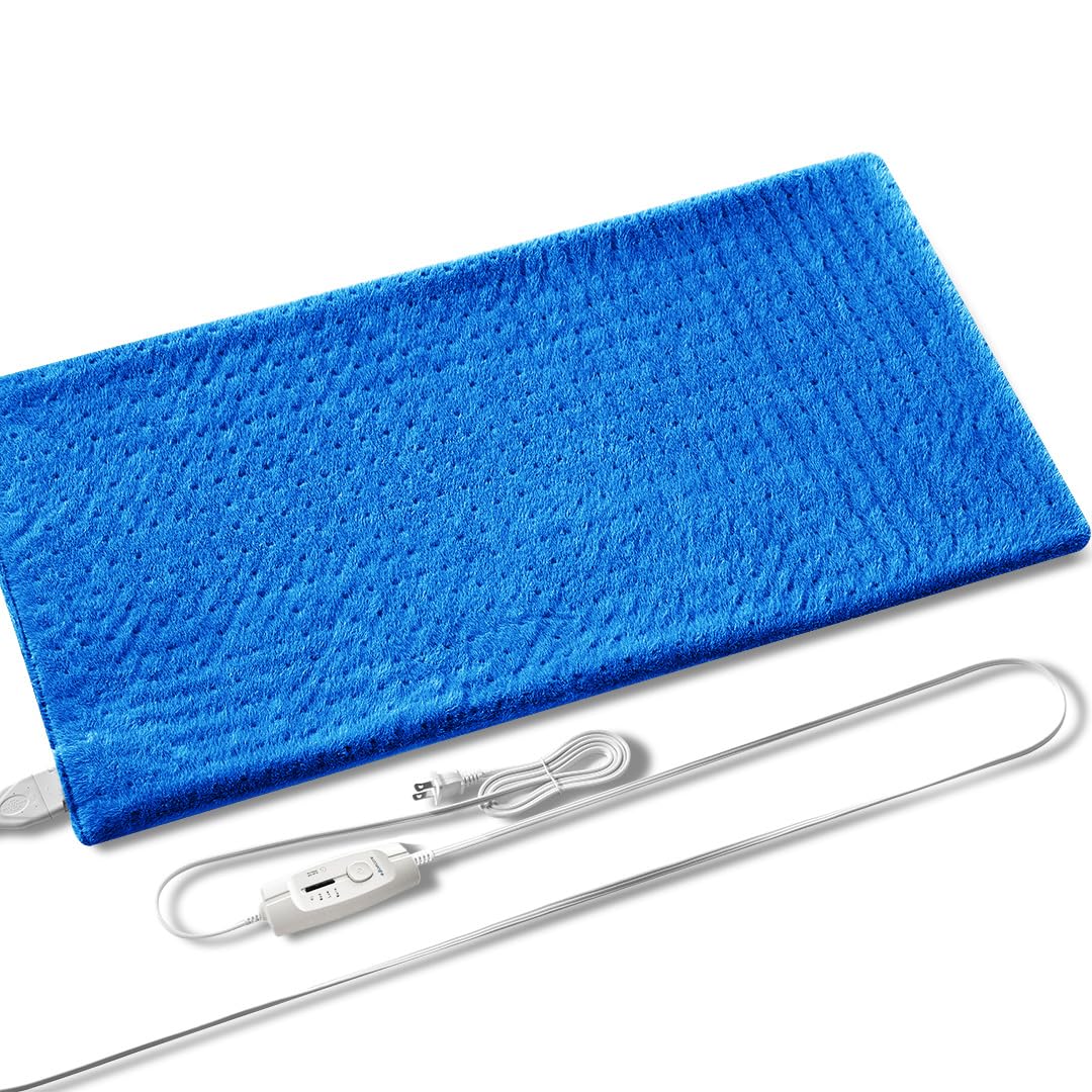 Boncare® Extra Large Heating Pad for Back Pain Relief and Cramps with Auto Shut Off & 4 Temperature Settings, Fast Heat up Instant Comfort and Ultra