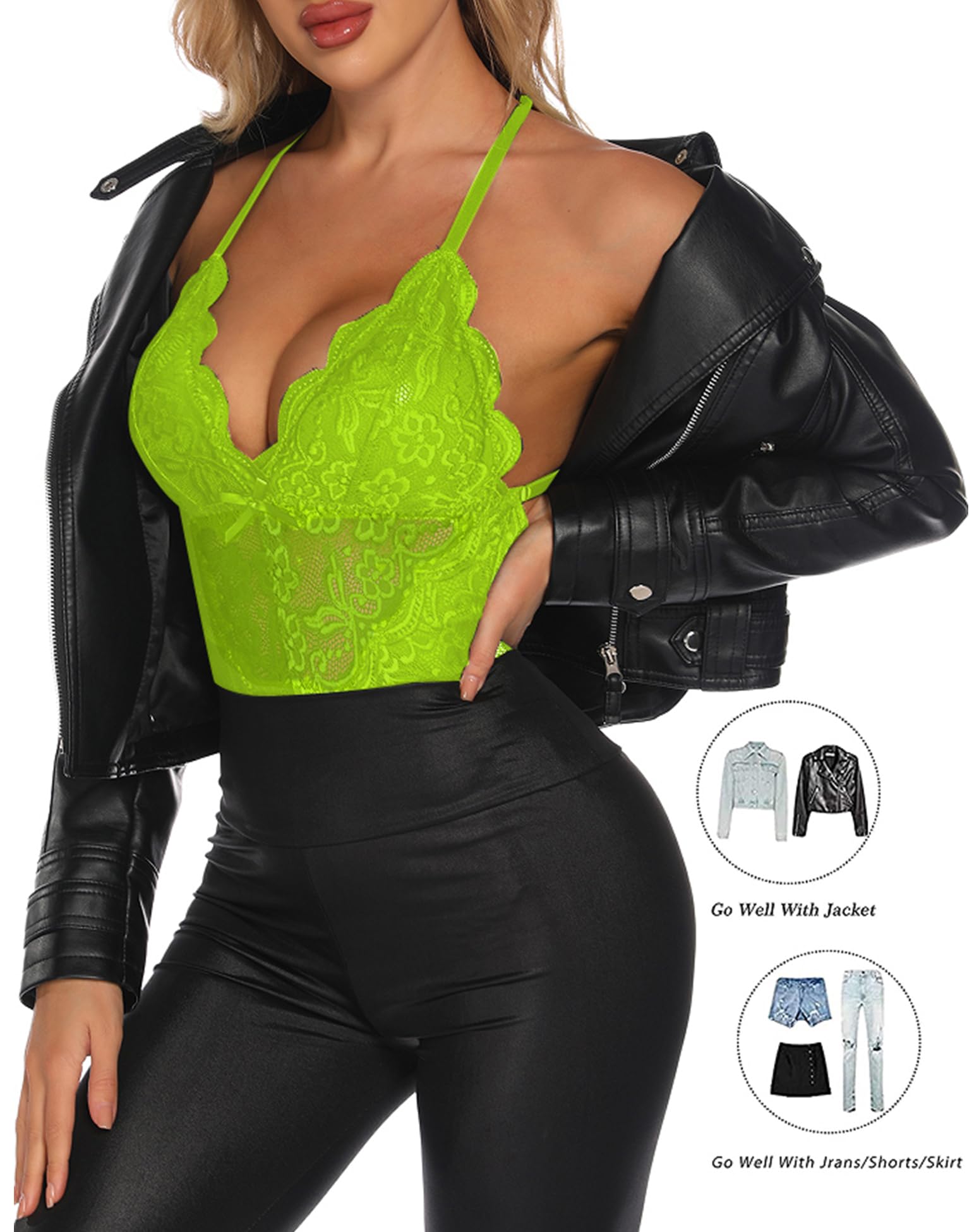 Aranmei Sexy Snap cavallo Body per le donne cattivo un pezzo pizzo Babydoll Lingerie Teddy