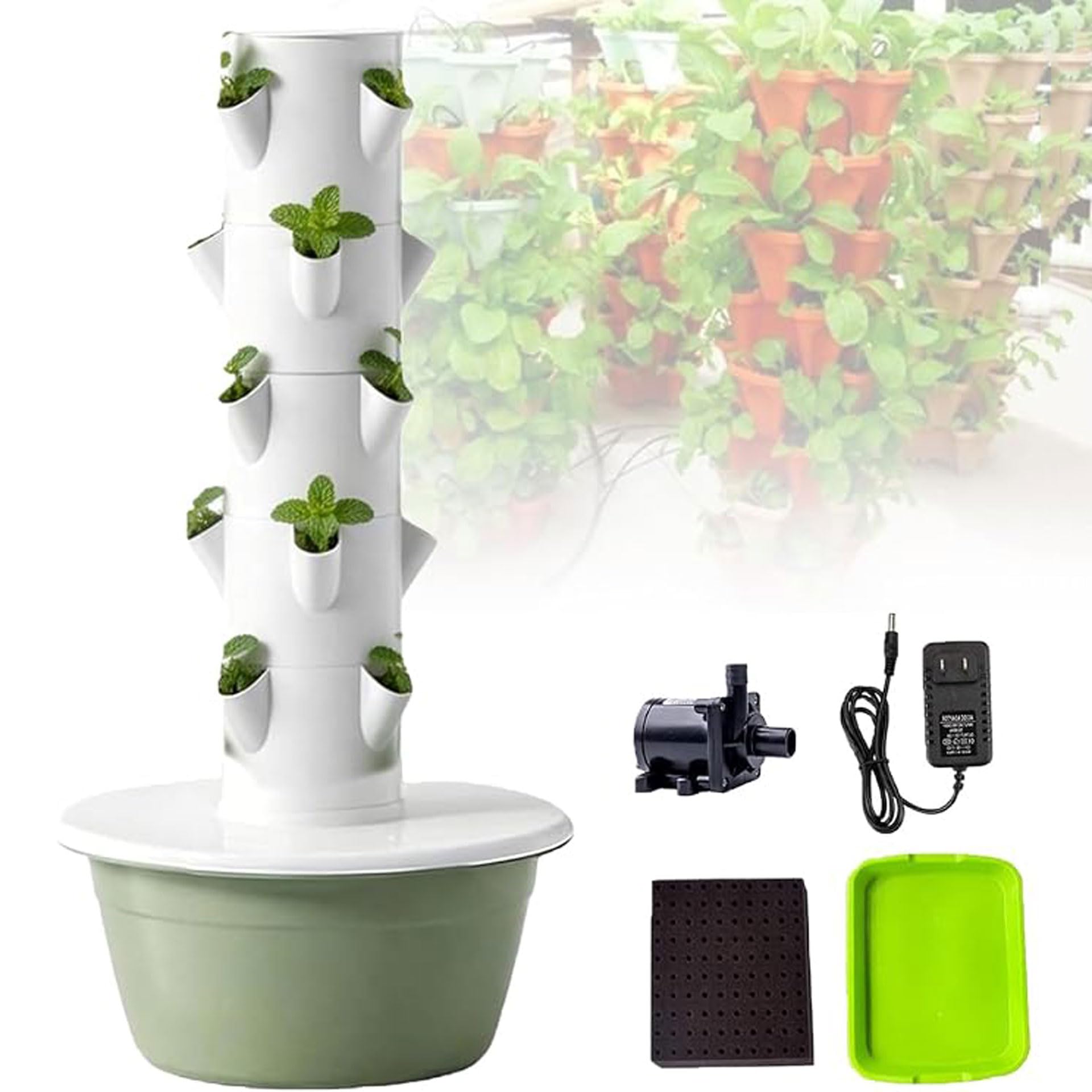 Sghjuy Vertical Hydroponic Grow Tower for Growing Fruits Standard,5-layer