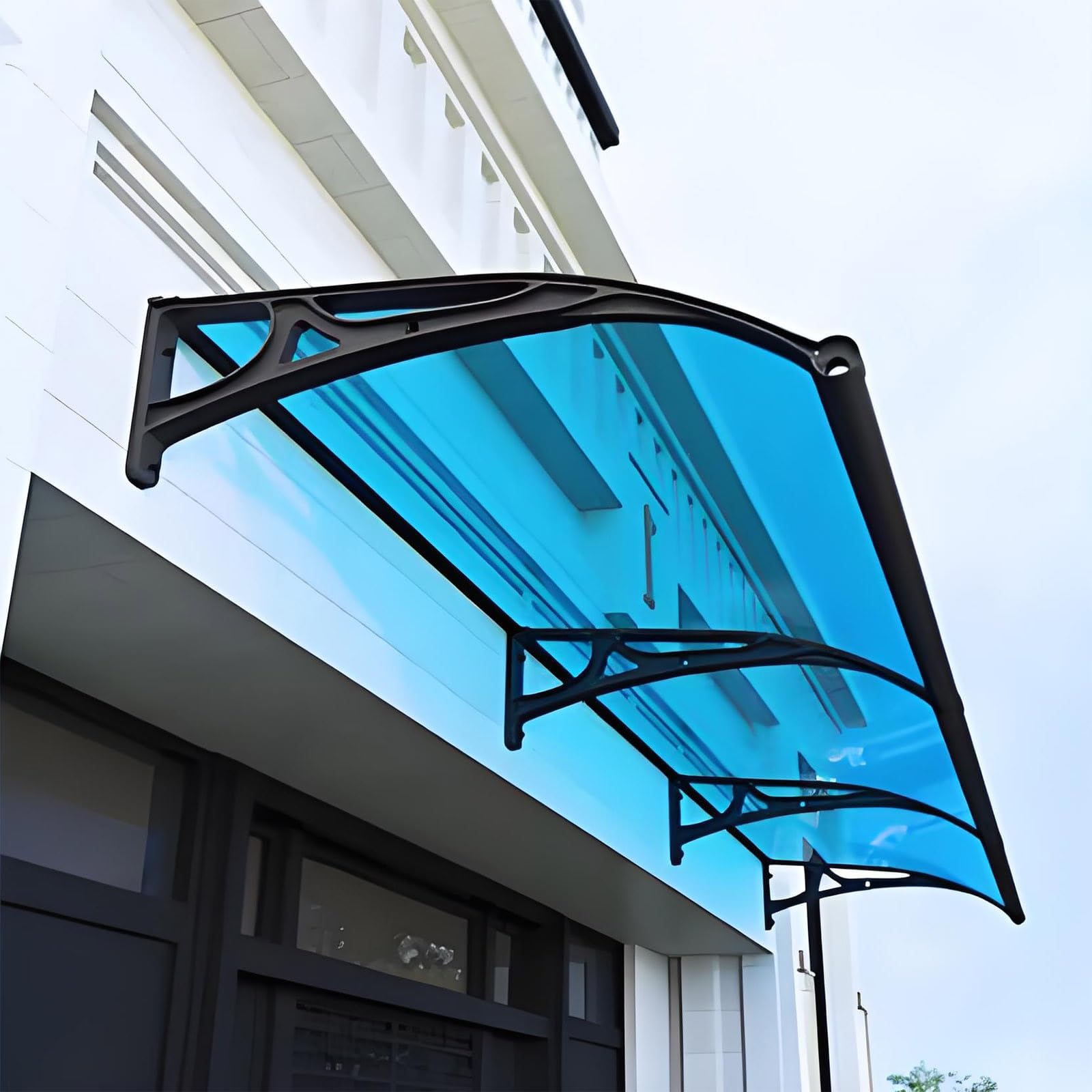 LWJSOCP Blue Balcony Canopy Awning 100x120cm - Waterproof Outdoor Sunshade, Patio & Terrace Cover, Perfect Shade Solution for Garden, Balcony & Side Protection