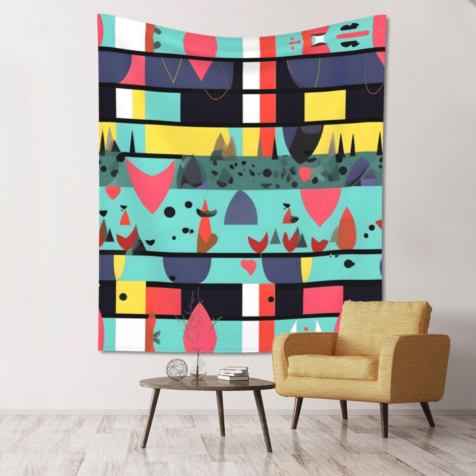 ZZYYDS Floral Wall Decor Tapestry Geometric patterns for Living Room Dormitory Home Decor Party Background, 60x51 Inch (Vertical)
