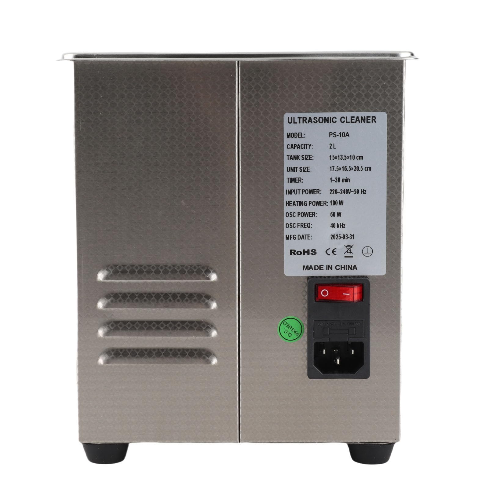 Máquina de Limpieza Ultrasónica Digital de Acero Inoxidable con Temporizador de Calentador para Limpieza de Joyas