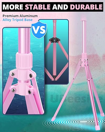 Miniatura 34 de UBeesize Anillo de luz mejorado de 12 pulgadas con trípode de 62 pulgadas y soporte magnético para teléfono, luz LED para selfie para iPhone