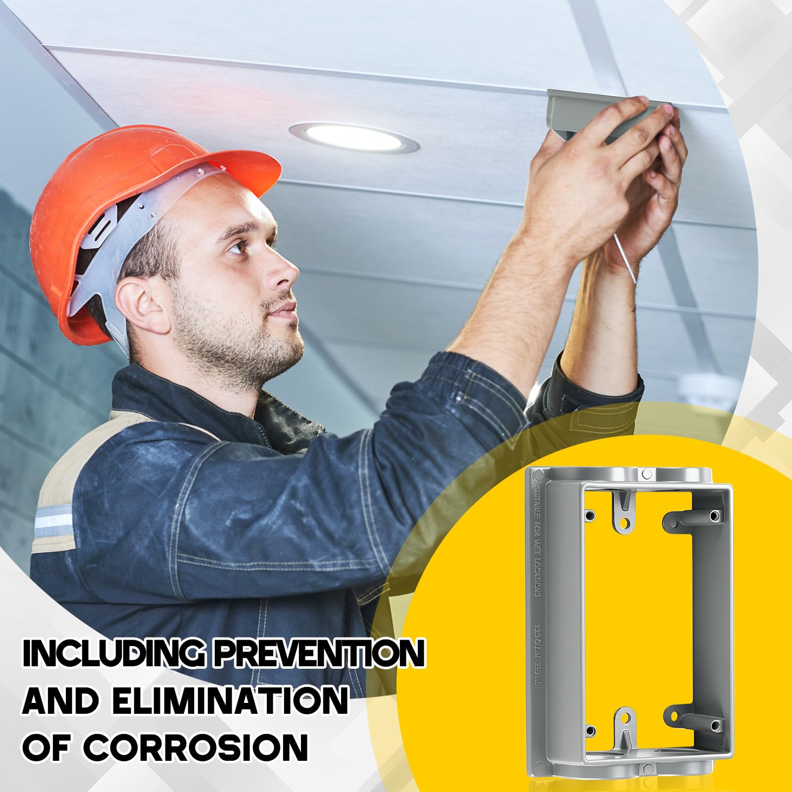 YEXEXINM 5Pcs Round Electrical Box Extender, 1-Gang Plastic, White, Includes 10 Screws, UL 94-5VA Rated