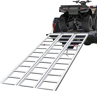 EmpireCovers Tri-Panel Aluminum Full-Width ATV/UTV Ramp - 7' Long, 1,500 lb Weight Capacity (Sold as Set) - coolthings.us