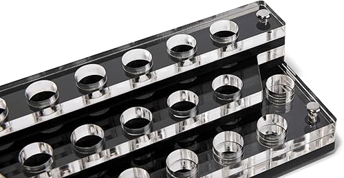 Miniatura 3 de Skunk Labs Soporte compacto prémium de acrílico de dos tonos 510 con ranuras cónicas de fácil acceso de 3 niveles