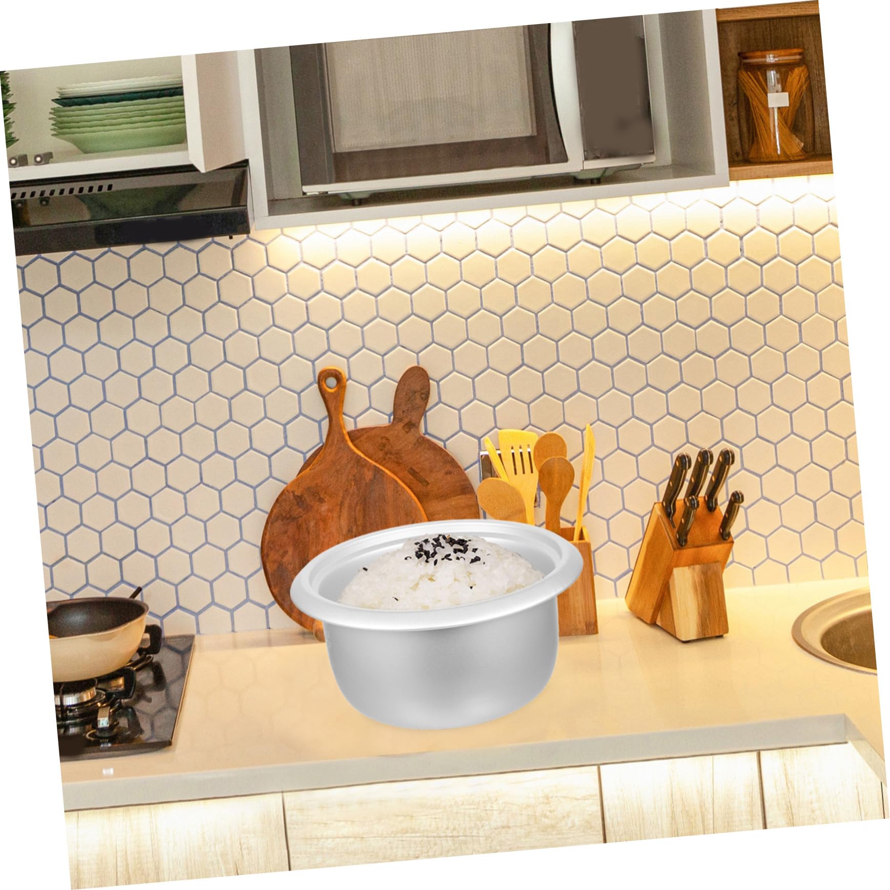 Pot Intérieur 3l en Alliage D'aluminium pour Cuiseur à Riz Facile à Remplacer Accessoire de Cuisinière Design Convivial Cuisine et Hôtels