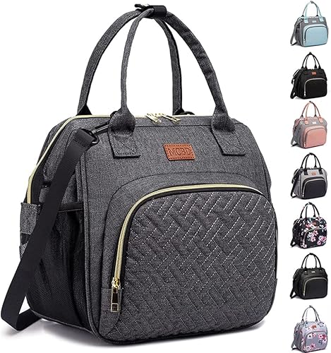 Vista 8 de MCBD Lonchera térmica para mujer, bolsa grande de 3 vías de transporte, mochila enfriadora reutilizable a prueba de fugas con correa ajustable