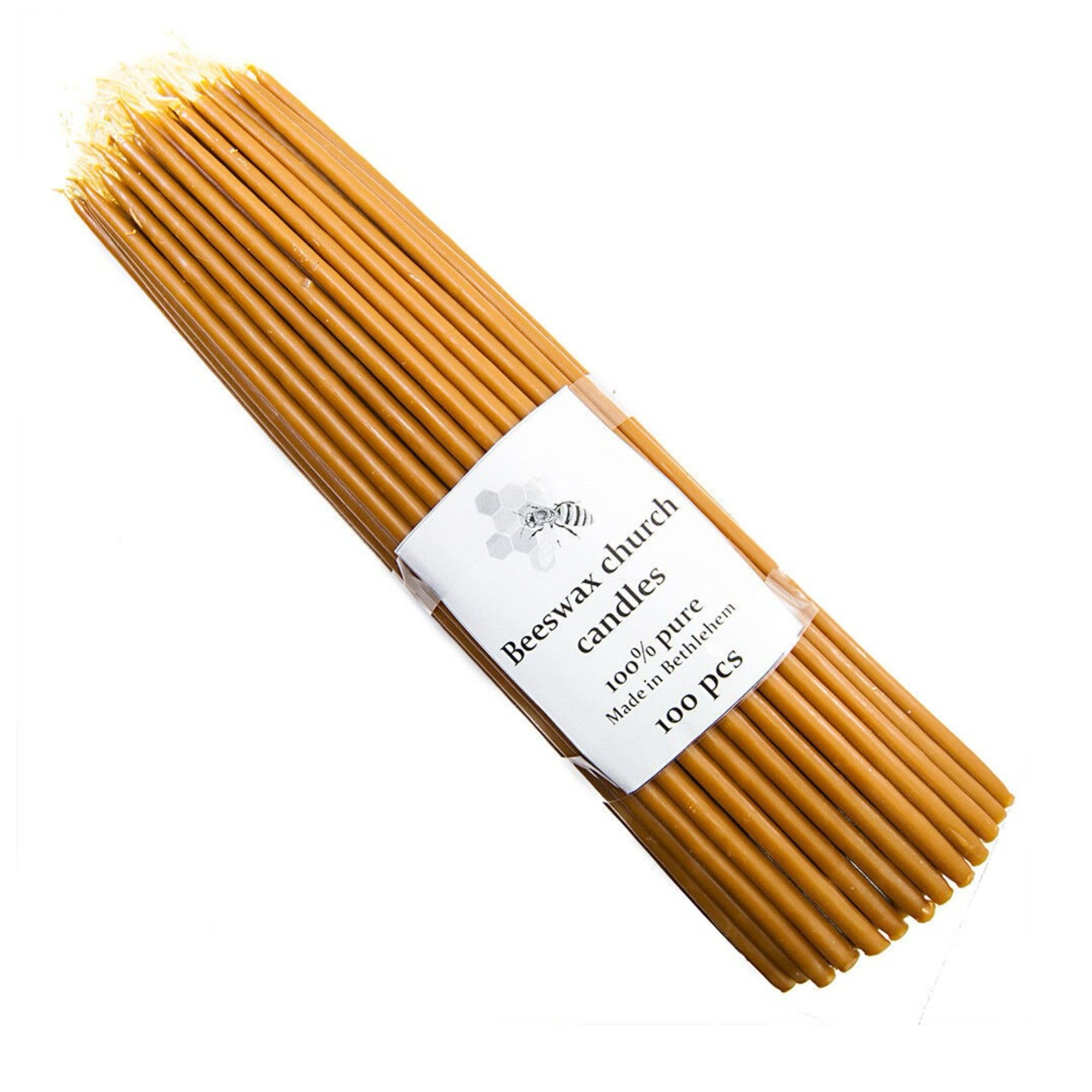 100pcs Consecrated Holy Beeswax Taper Candles Blessed Jesus Christ Church from Israel 11