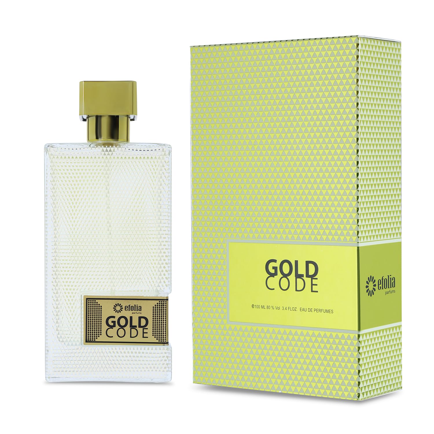 EFOLIA Premium Luxury Gold Code Eau De Perfume Long Lasting Smell for Men 100ml