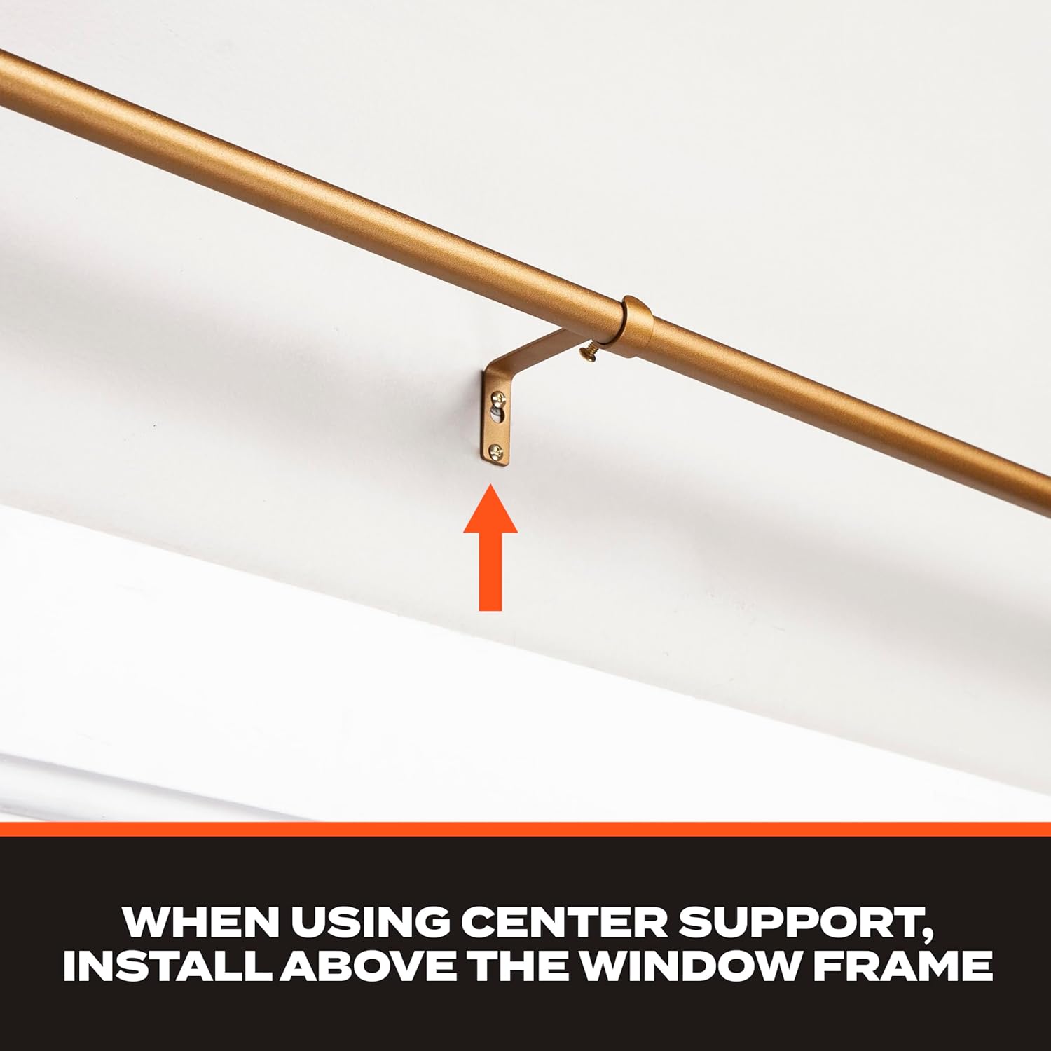Sun Zero SN47076 Bronn Industrial Pipe Blackout Wrap Around Curtain Rod, 66-120" Adjustable Length, Aged Brass Finish, 3/4" Diameter Textured Steel Tube