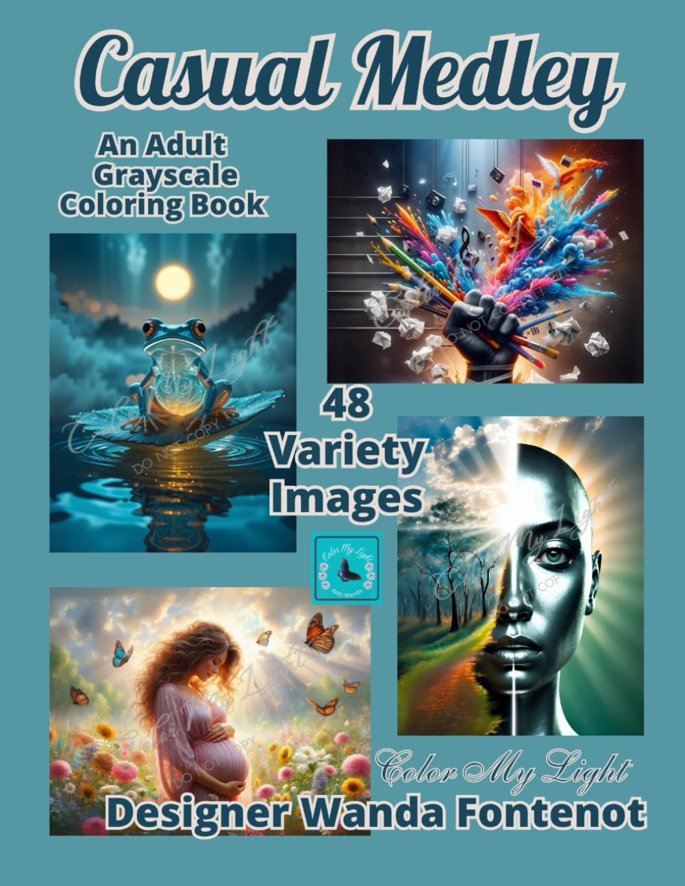 Casual Medley: An Adult Grayscale Coloring Book