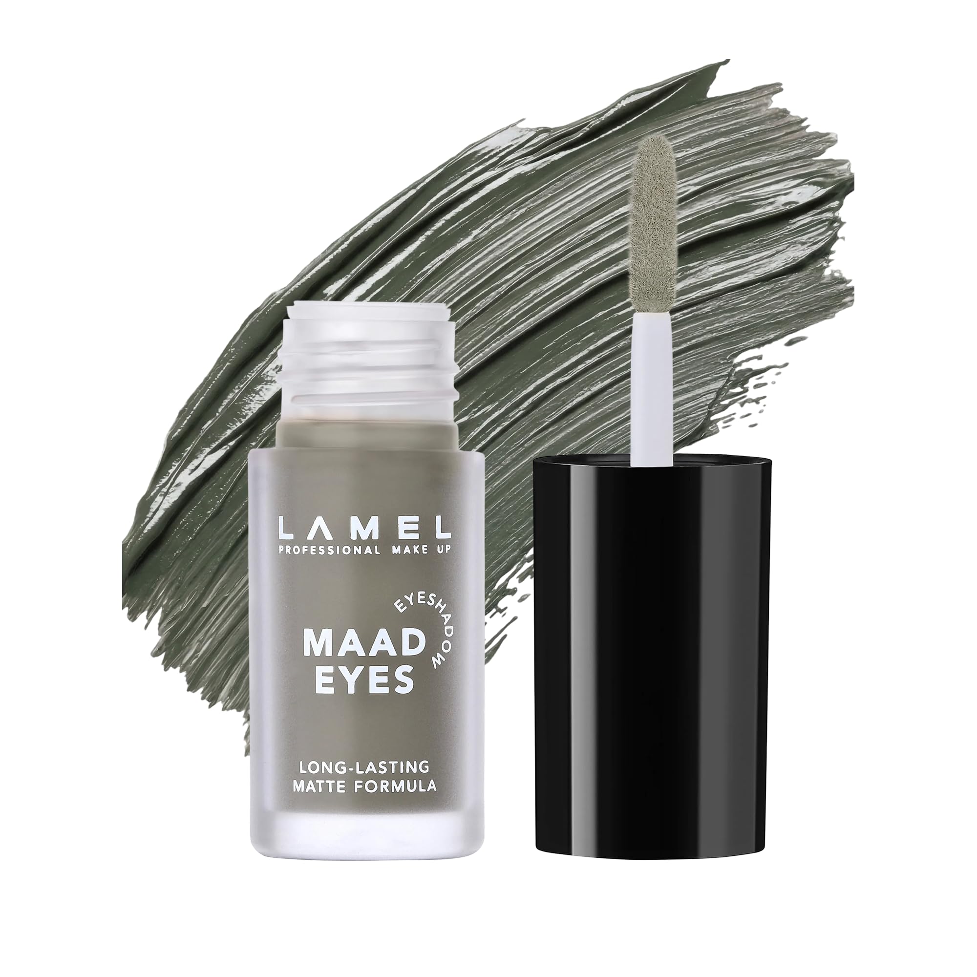 Matte Liquid Eyeshadow - Long Lasting Waterproof Eye Tint - Quick-Drying, Hypoallergenic Eye Makeup - Creamy & Smooth Formula - Gray Matte Cream Eyeshadow - Maad Eyes, №403, 5.2ml / 0.17oz