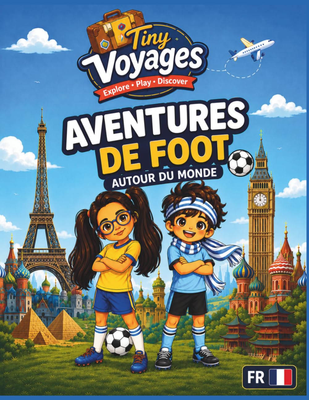 Aventures de foot autour du monde: Livre de Coloriage Football et Cahier d'Activités pour Enfants | Maillots, Drapeaux et Mots Mêlés des Plus Grandes Sélections du Monde (Âges 6-10) (Tiny Voyages)