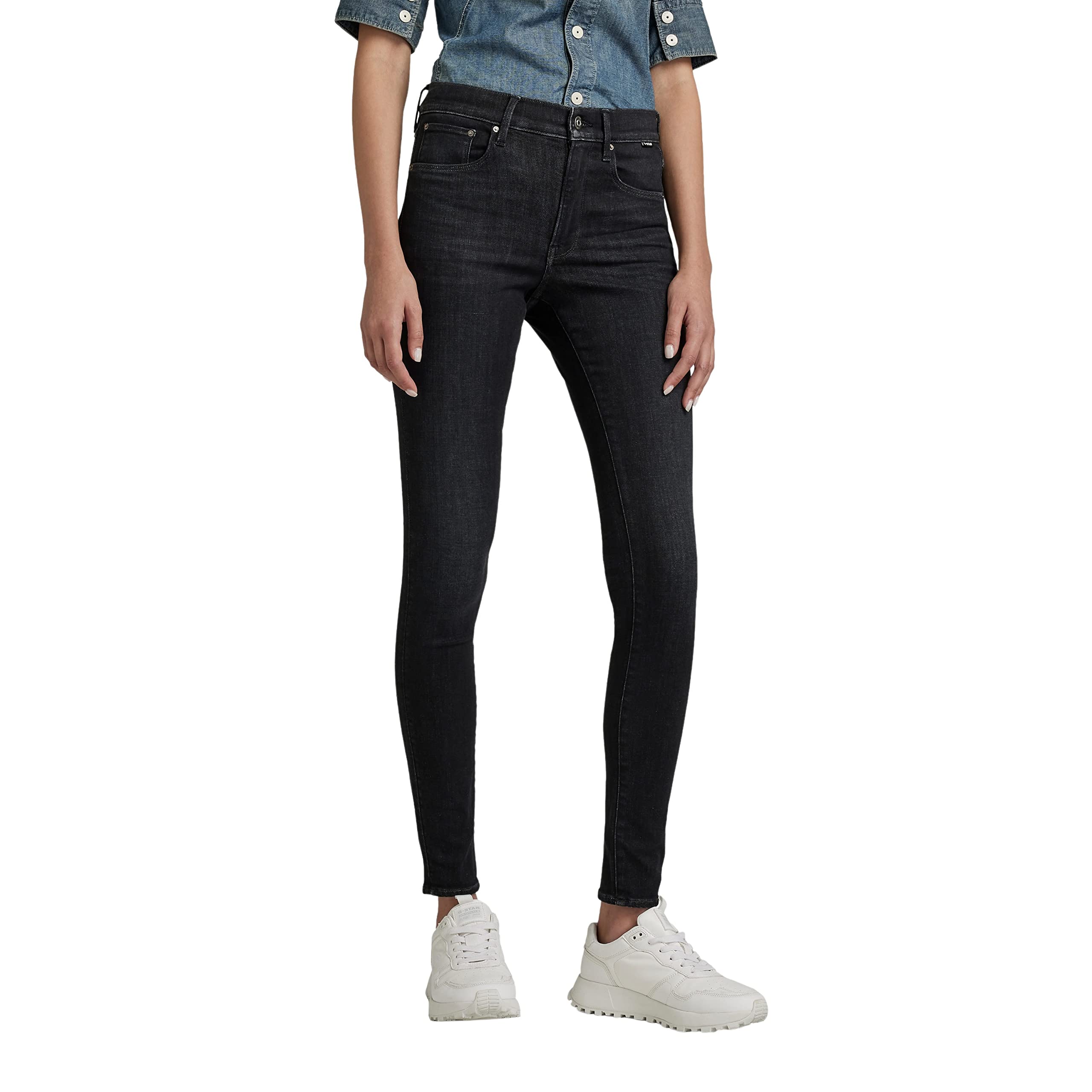 G-Star Women's 3301 Skinny Jeans, Black (worn in coal D05175-A634-B179), 29W / 28L