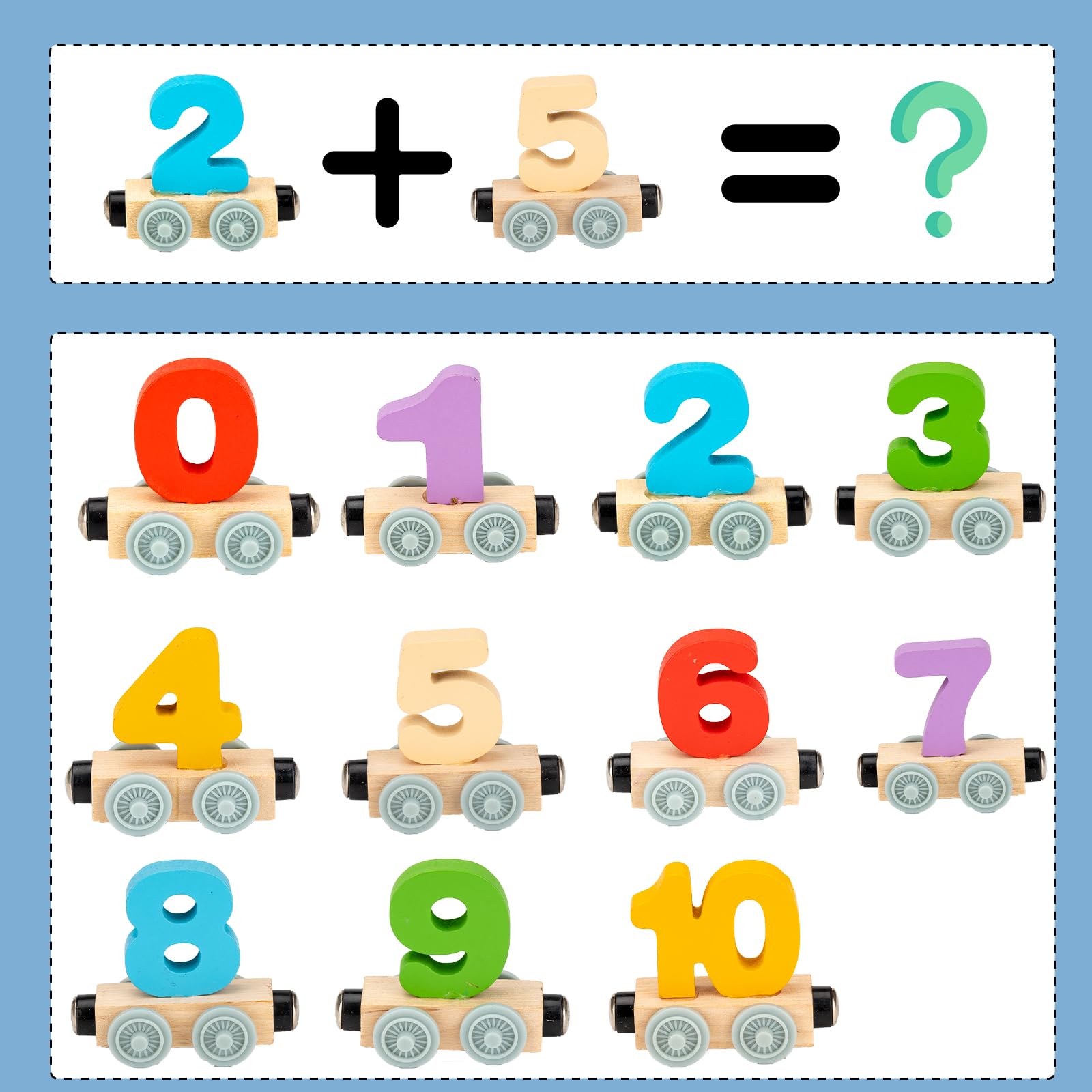 Harilla Holz Zahlenzug - Lernspielzeug Für Kinder Mit Montessori Ansatz