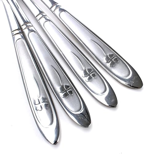 Miniatura 2 de Cucharas de pomelo, acero inoxidable, 6-2/5 pulgadas, juego de 4 (trébol)