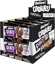 Display de Cookie Double Chocolate Sem Açúcar Sem Glúten Sem Lactose Belive 10 unidades de 67g