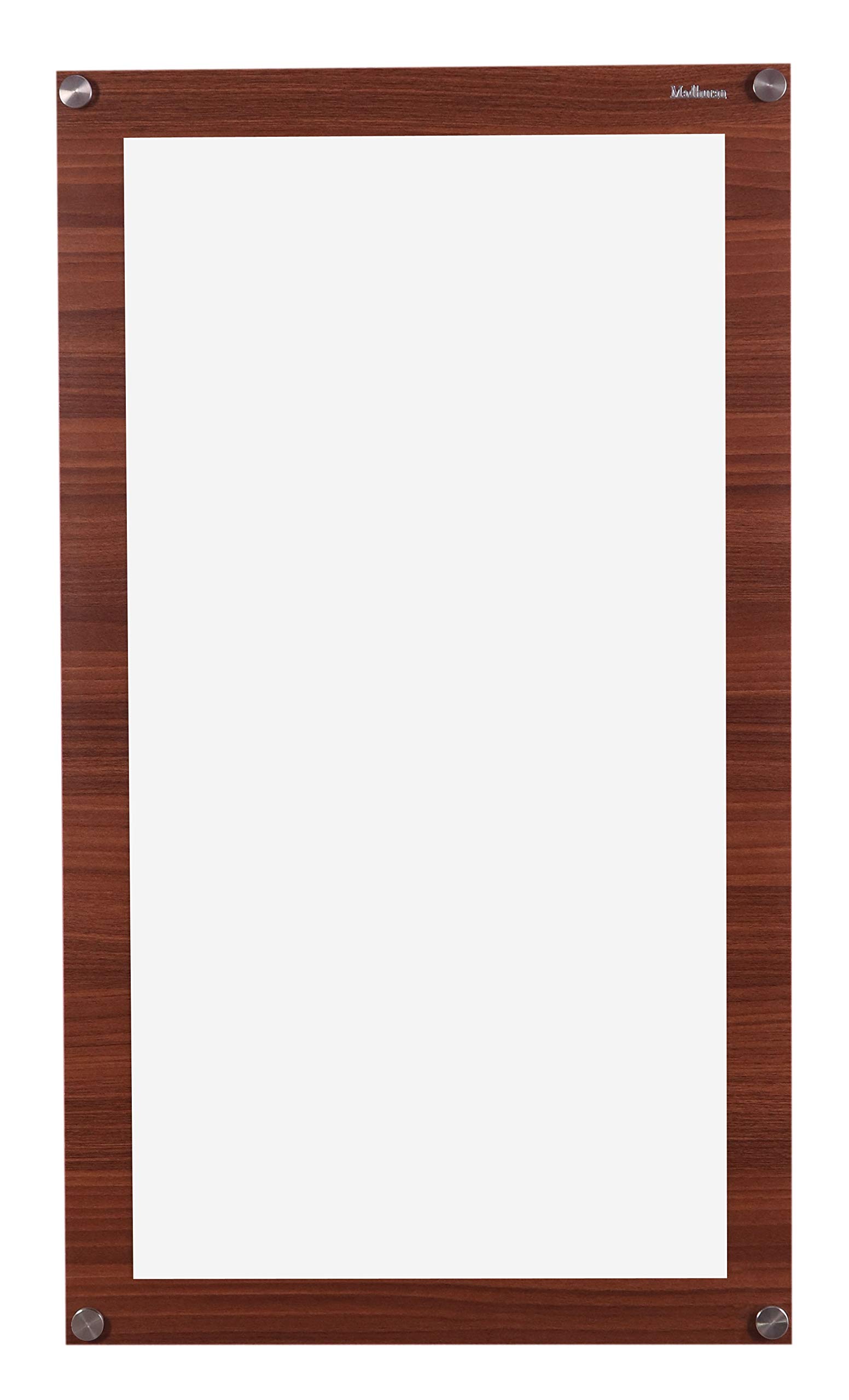 madhuran engineered wood wall mount mirror rectangular shape (68x39.5 cm, c walnut) bathroom living room wash basin bedroom home decor organiser furniture accessories