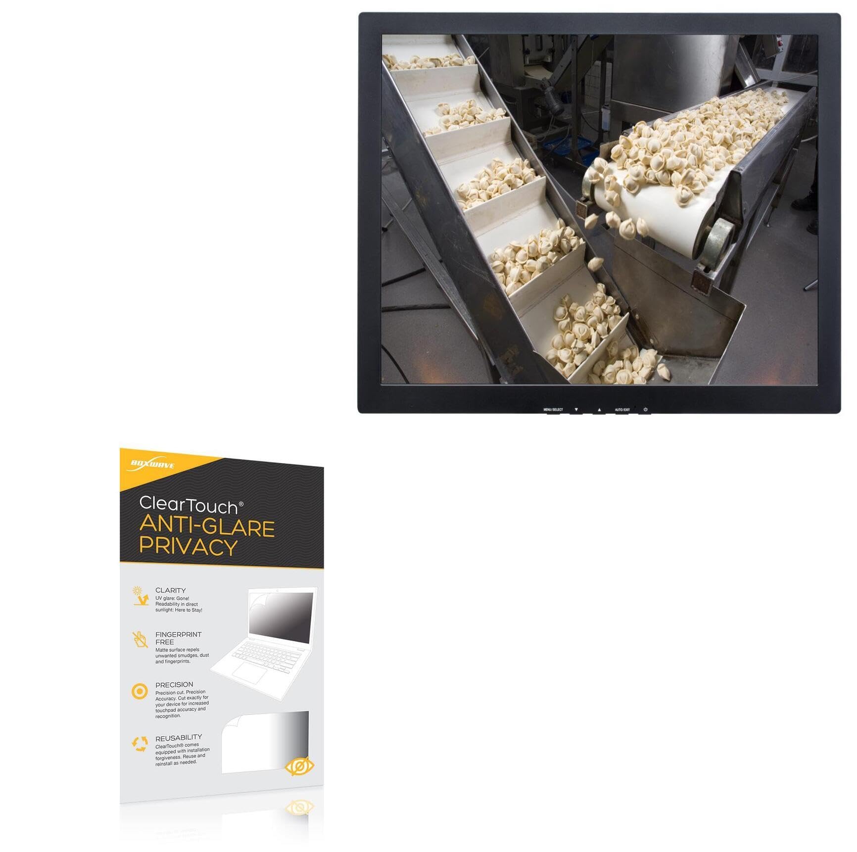 BoxWaveScreen Protector Compatible with TRU-Vu VMTC-19C - ClearTouch Anti-Glare Privacy (2-Pack), Privacy Screen Protector Flexible Film Anti-Glare