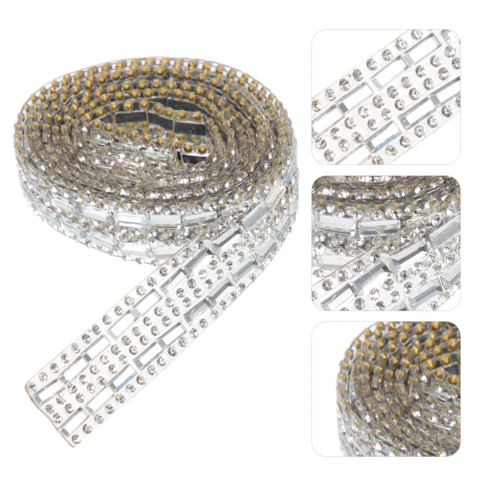 ACiyD Selbstklebendes Strassband Bling Diamond Ribbon Crystal Trim Roll Gem Sticker für DIY Art Crafts Auto Phone Wedding Dress Decoration