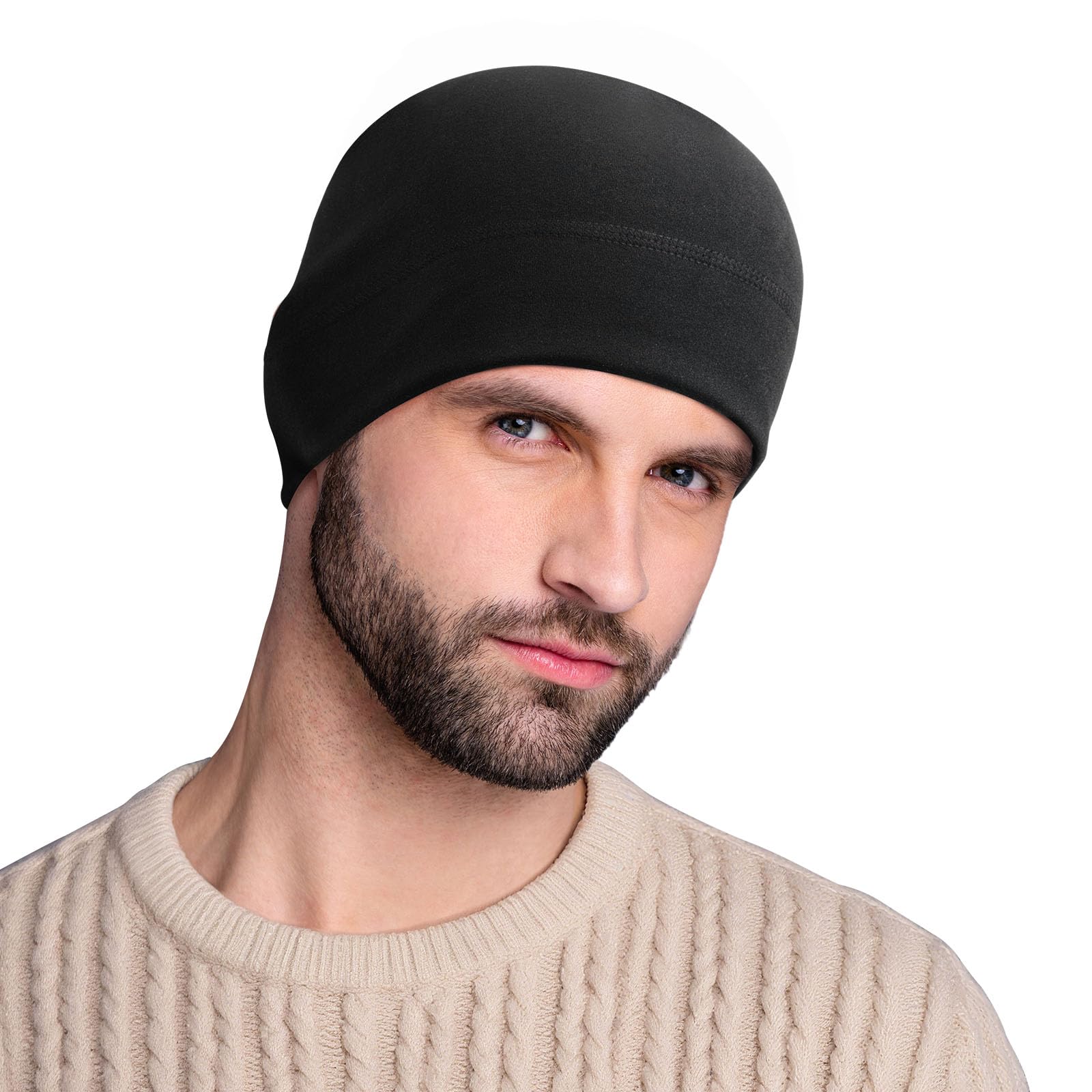 HIKENTURE Czapka zimowa dla mężczyzn i kobiet, wiatroszczelna czapka do biegania, ciepła czapka rowerowa, czapka z polaru, pod kask rowerowy, kask narciarski, czapka sportowa do jazdy na rowerze