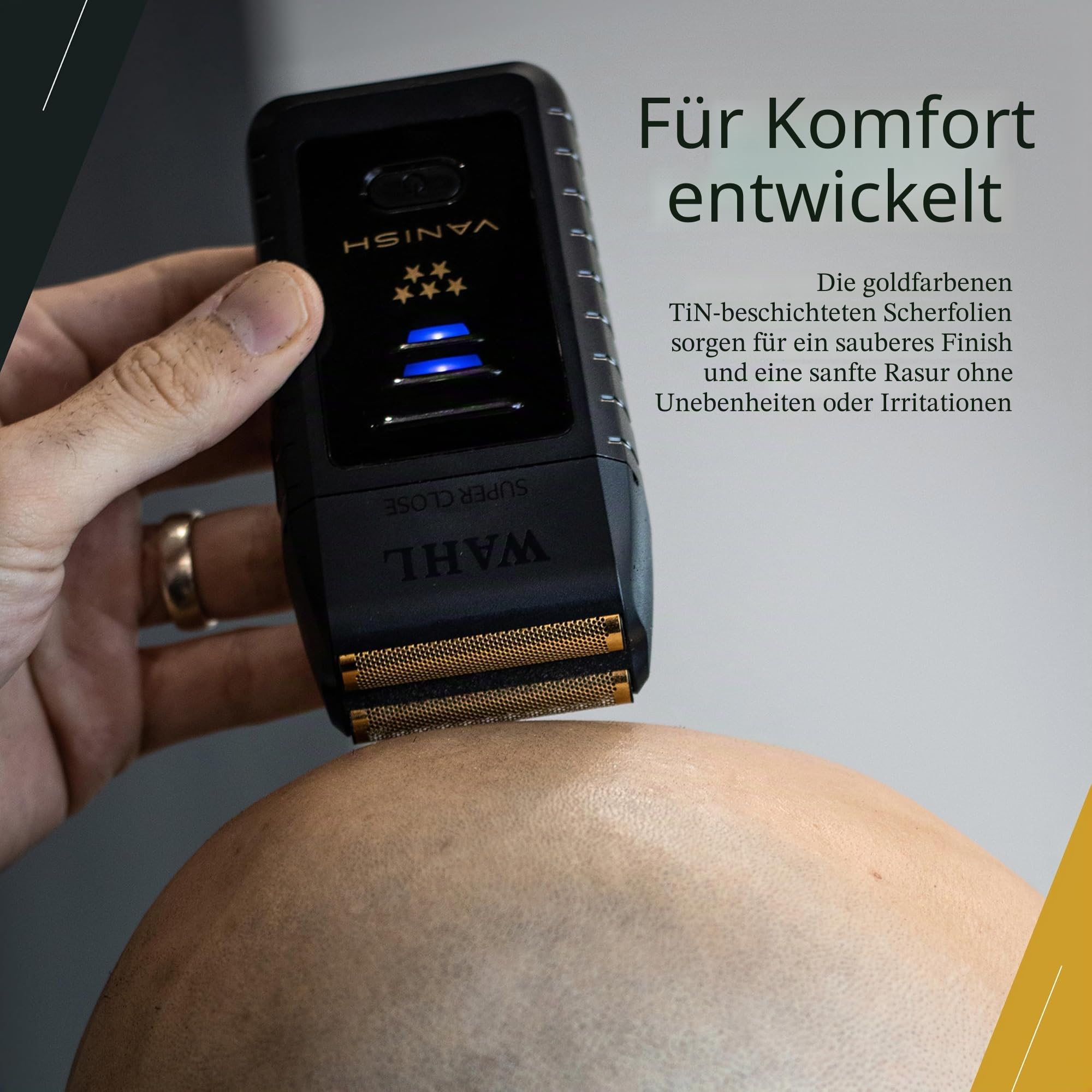 WAHL 8173-700 Professional 5 Star Vanish Shaver für professionelle Friseure und Stylisten- 8173-700 Gold