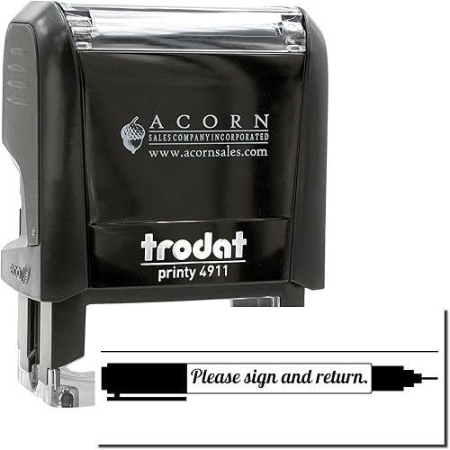 Miniatura 2 de Firma y devuelve con sello de bolígrafo, suministros escolares para profesores, impresiones de hasta 5 K, disponible en 11 colores de tinta, fácil