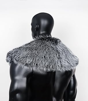 ジャケット・アウター Birthday Bash Fur Collar Mantle Amazon.com: L'VOW Men Viking Fur Collar Shawl with Belt