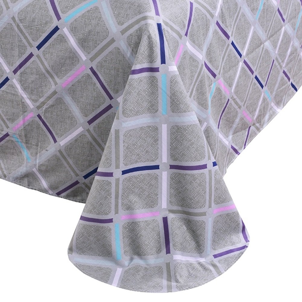 Drap plat en pur coton sergé imprimé motif C luxe et douceur pour lit double 230x230cm