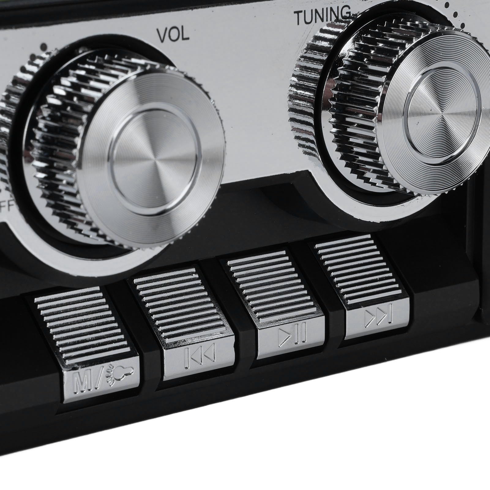 Tonysa 4 w 1 Przenośne Radio z Bluetooth, Clear FM & USB/SD, Podwójny Głośnik, Bateria 8H, ładunek Typu C dla łazienki/awaryjnego/awarii Zasilania (BLACK)