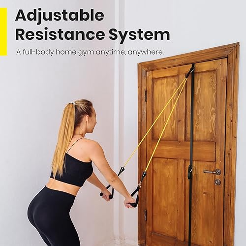 Miniatura 2 de Lionscool Sistema de resistencia ajustable, juego de bandas de resistencia ultraportátil con fácil configuración y ajuste de altura continuo,