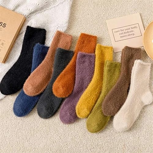 Miniatura 3 de TRENIS Ventilation Solid Socks Comfortable Socks Winter Warm Fluffy Bed Socks