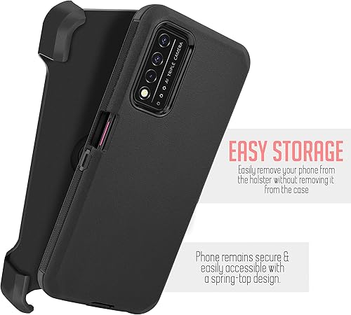 Miniatura 5 de Funda diseñada para T-Mobile Revvl V Plus 5G, funda para teléfono para T-Mobile Revvl V+ 5G con protector de pantalla integrado a prueba de golpes,