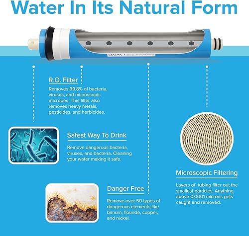 Miniatura 4 de 5 etapas de ósmosis inversa y desionización (RODI) | Sistema de filtro de agua de arrecife de acuario - 100 GPD | Purificador de agua para pecera