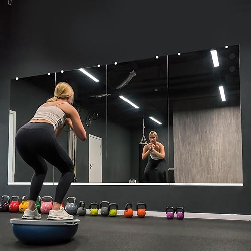Miniatura 24 de Fab Glass and Mirror GM36x60 - Kit de espejo para gimnasio y danza con revestimiento de seguridad
