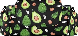 Kigai Universal Baby Stroller Organizer, Kawaii Avocado Fruit Detachable Stroller Caddy Accessories Bag with Insulated Cup Holder and Adjustable Straps for Diaper, Phone, Toys