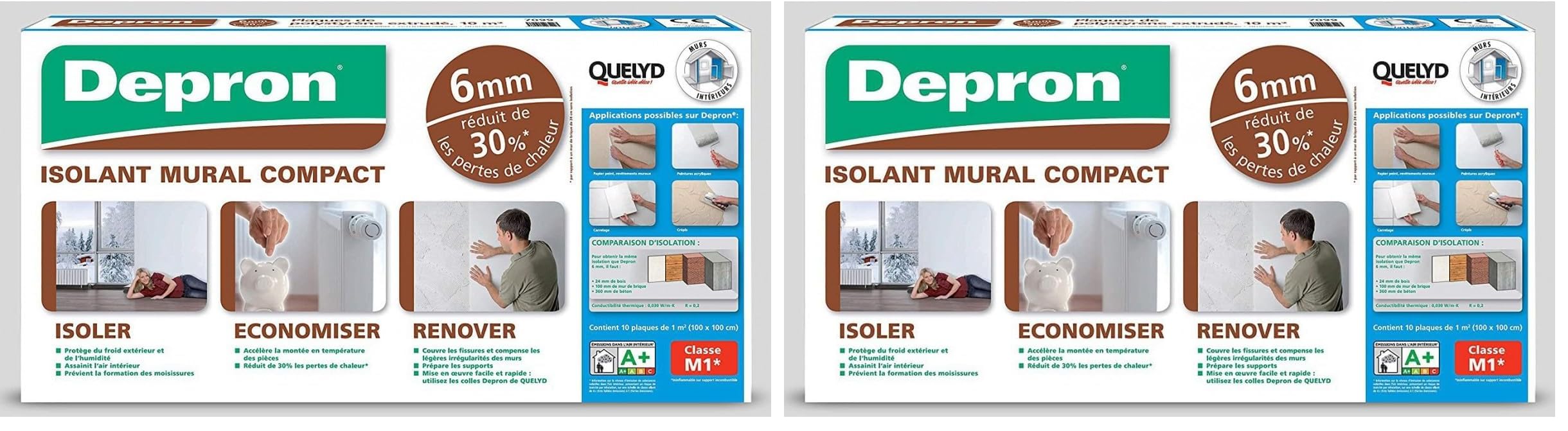 Plaque isolation thermique Depron Quelyd 6 mm blanc isolant mur intérieur anti froid