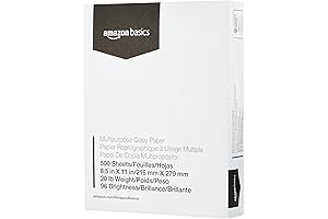 AmazonBasics Multipurpose Copy Printer Paper (1 Ream of 500 Sheets total)