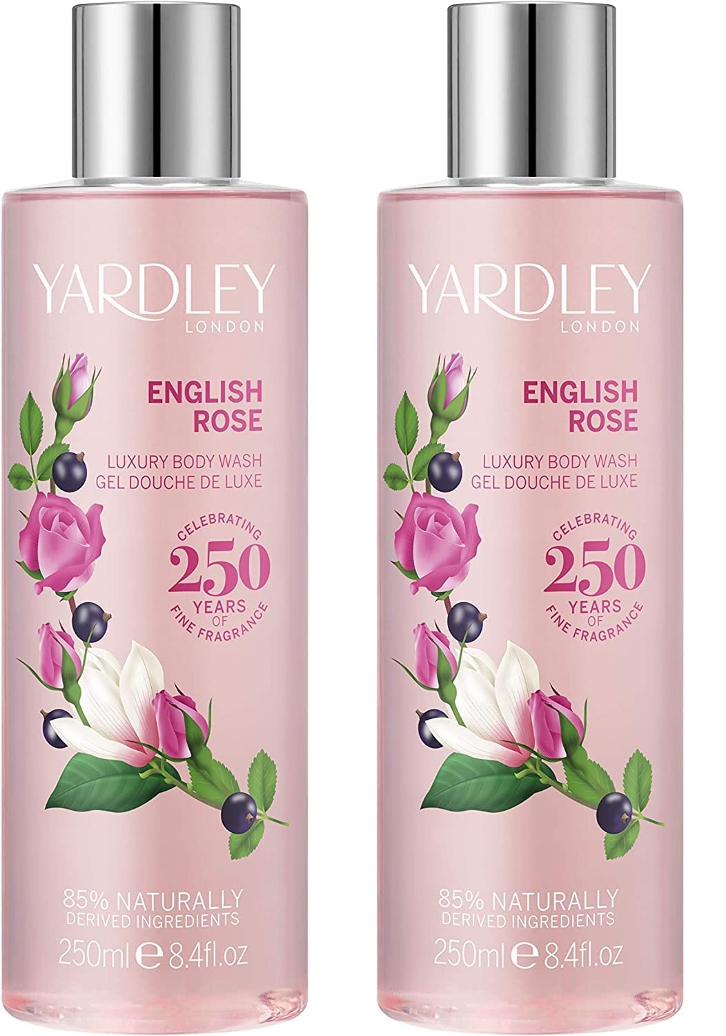 Yardley English Rose Body Wash 250ml 2 Pack