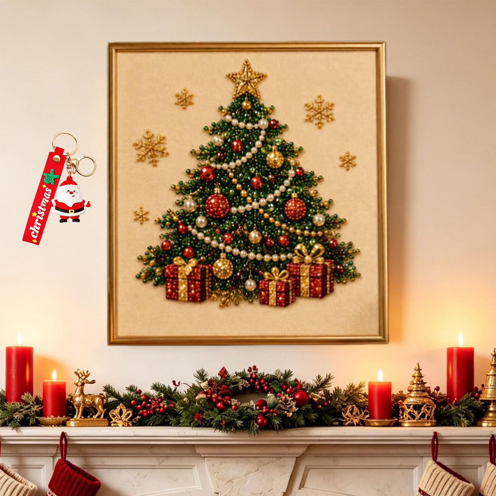 zoocco Christmas Pearl Diamond Art Kit with Ornament (DD)