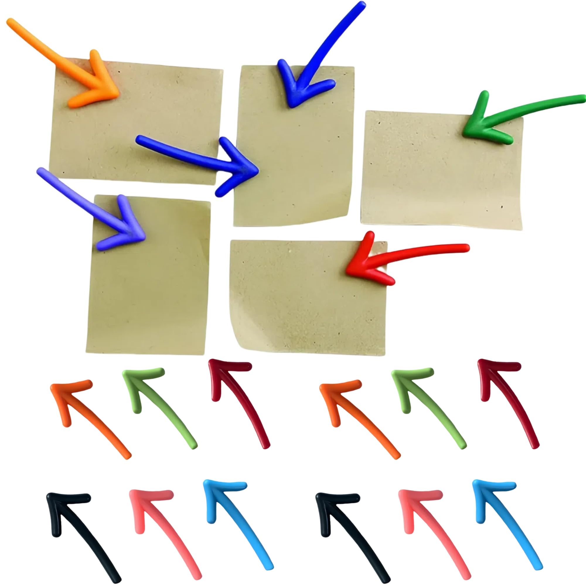 HannaFires 12PCS Creative Arrow Shaped Fridge Magnet Set- Fun 3D Magnetic Memo Board, Magnetic Sticky Notes, Unique Party Gift & Housewarming Decor, Decorative Refrigerator Magnets