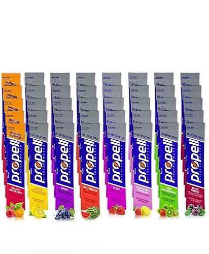 Paquete variado de paquetes de polvo de 8 sabores, total de 40 paquetes de 8 sabores diferentes limón, sandía, cereza negra, uva, baya, fresa kiwi,