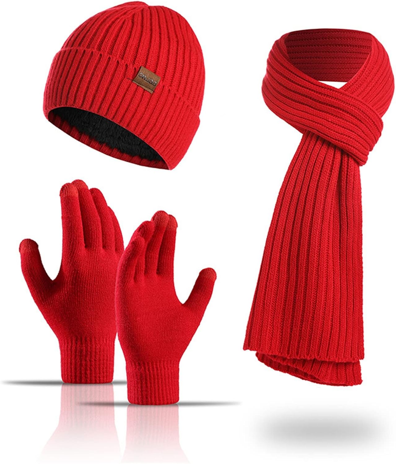 Winter Hat Scarf Gloves Set Hat Scarf and Glove Set Unisex Winter Warm Thermal for Cold Weather Women Men