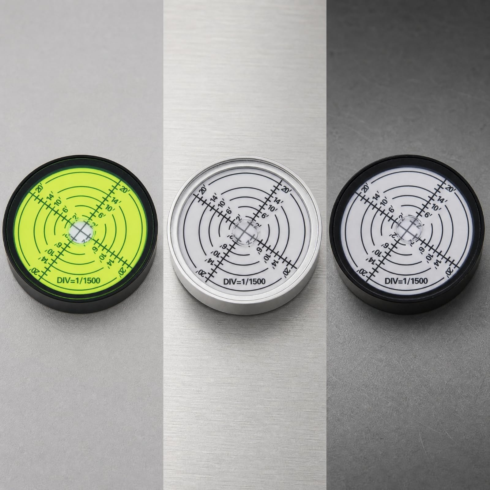Circular Magnético Fácil Leer Circular Ligero Herramienta Medición para Configuración s, Negro+