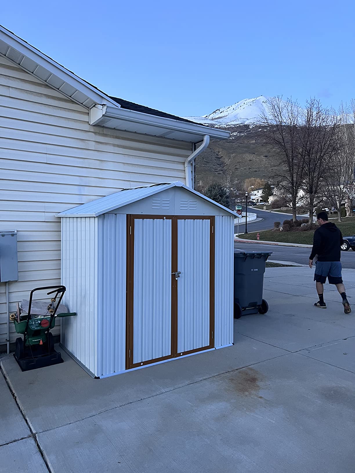 27/mo Finance Evedy Metal Garden Sheds, 6x8 FT Outdoor Storage Sheds