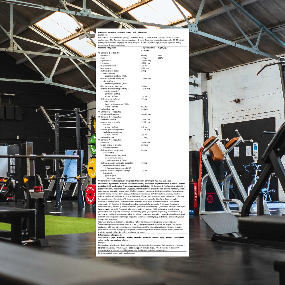 Universal Nutrition Animal Pump (30) Standard - Przedtreningówki - NO Booster
