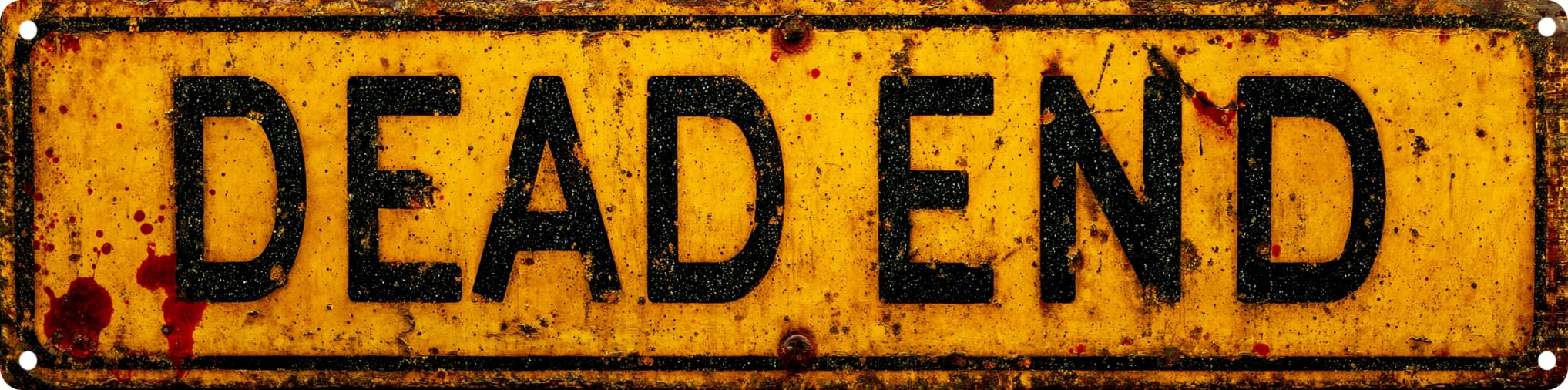 peiyeety Vintage Metal Tin Sign Dead End Retro Street Sign, Rustic Wall Decor for Home, Man Cave, Garage, Kitchen, Office, Farmhouse, Patio, Garden, Porch, 4 * 16 inch