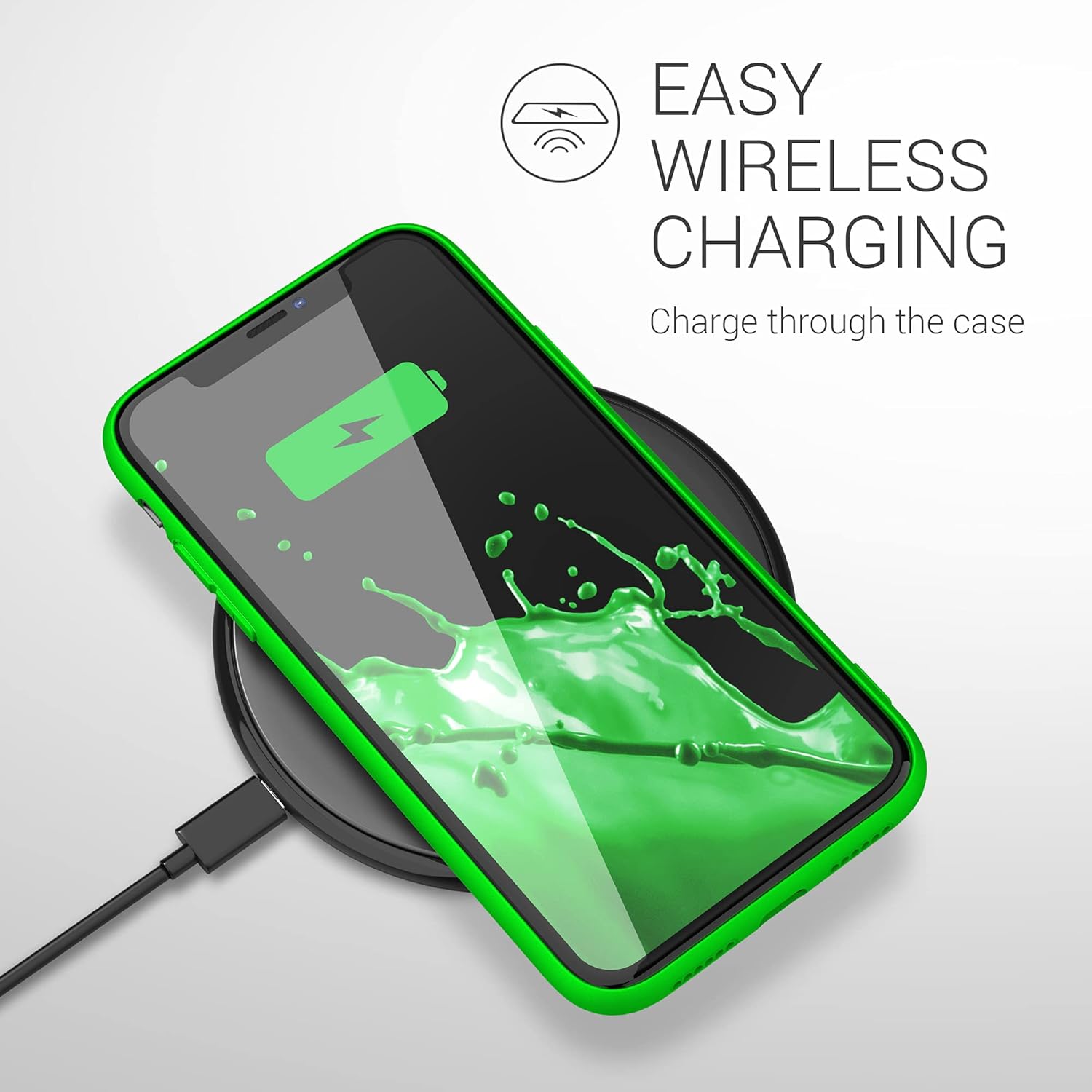 kwmobile Case Compatible with Apple iPhone 11 Case - Soft Slim Protective TPU Silicone Cover - Neon Green 10 713 ilJWDeS. AC SL1500